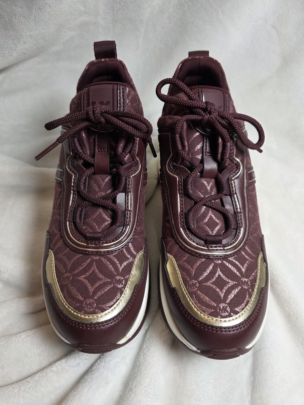 MK Olympia Signature Logo Trainer - Oxblood Color